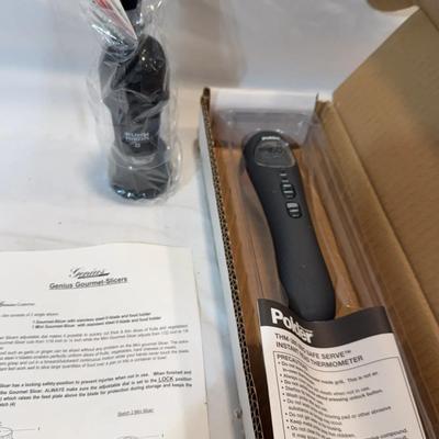 Gourmet Slicer, Ratchet Grinder, & Instant Read Thermometer 