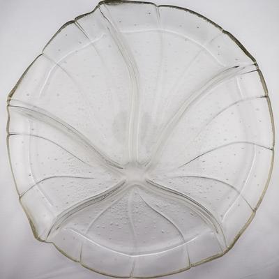 Libbey À La Carte “Morning Glory” Divided Glass Platter