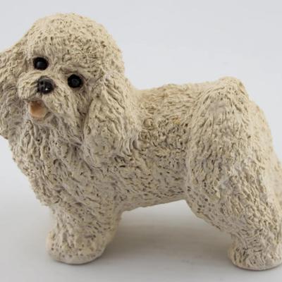 Stone Critters Bichon Frise Dog Figurine