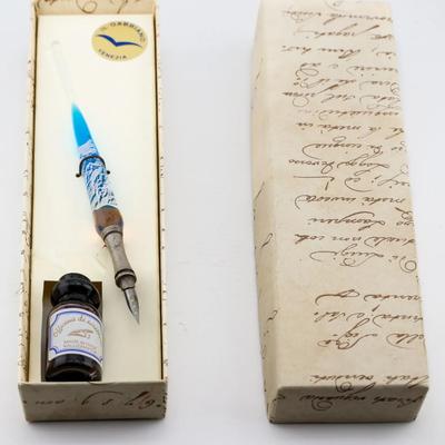 Vintage Italian Calligraphy Dip Pen & Ink Set – Il Gabbiano Venezia – Made in Italy