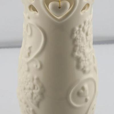 Lenox Floating Hearts Ivory Porcelain Bud Vase