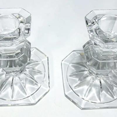Mikasa Edinburgh Crystal Candlestick Holders Set of 2