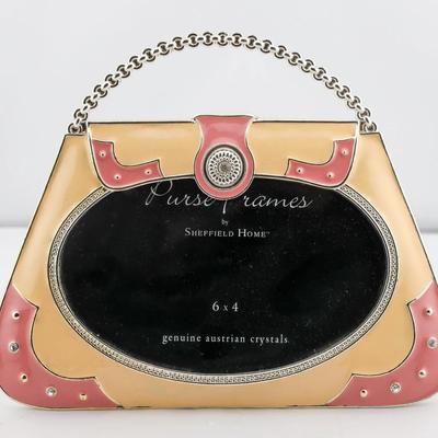 Decorative Purse Frame by Sheffield Home with Genuine Austrian Crystals