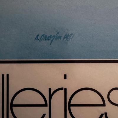 28 x 22 Framed Vintage Landscape Poster | A. Drogin 1981 | 1992 Print, Horizon Galleries