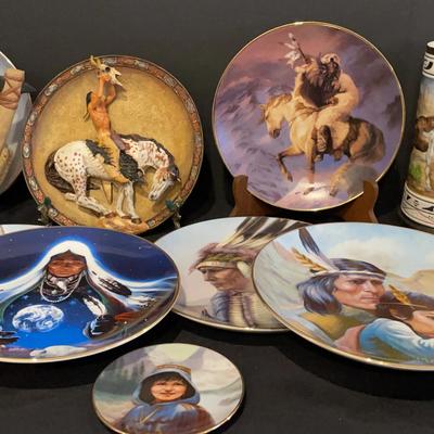 Native American Collectible Plates and Steins 