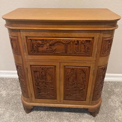 Japanese Hand Carved Dry Bar