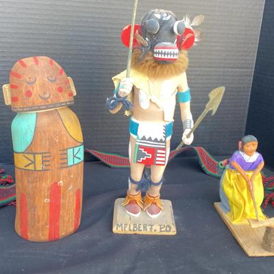 Native American Wooden Kachinas and More
