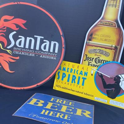 Beer & Tobacco Metal Signs