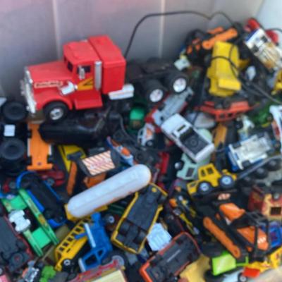 Bin Full Of Hot Wheels, John Deere, Tonka , And More