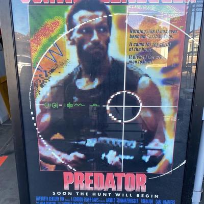 Framed Arnold Schwarzenegger “Predator” Movie Poster