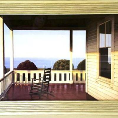 Lot 114  
"Late Day Rocker" by Daniel Pollera, Ethan Allen Traditions