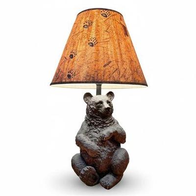 Lot 019-073  
Black Forest Decor' Sitting Bear Accent Lamp