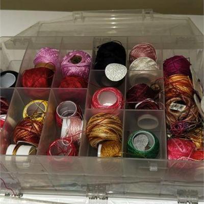 Lot 250-131  
Assorted Silk Hand Embroidery Threads in Organizer