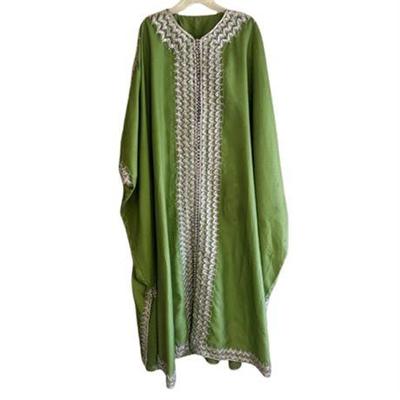 Lot 101   
Moroccan Adolfo de Velasco Green Raw Silk Caftan