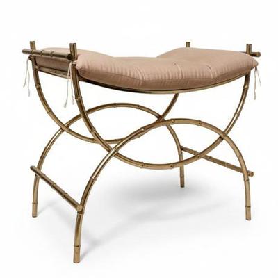 Lot 097  
Hollywood Regency Style Vanity Bench