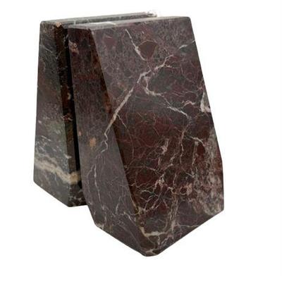 Lot 028-200   
MCM Brown Marble Book Ends