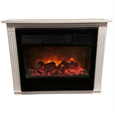 Lot 090  
Heat Surge 'Real Flame' White Electric Heating Fireplace with Mantle