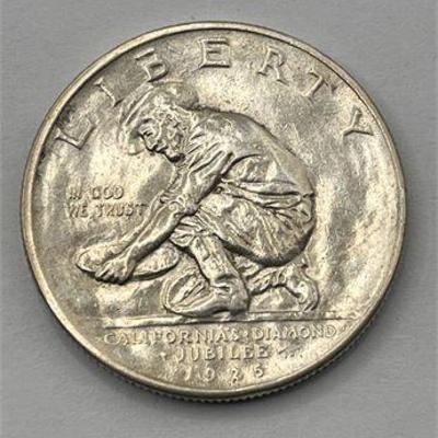 Lot 302   
Silver 1925 California Diamond Jubilee Half Dollar Coin