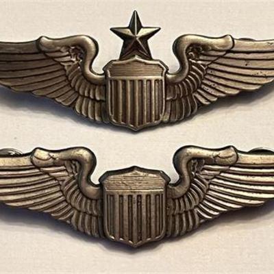 Lot 031  
WW1 to WW2 US Army Air Force Pilot and Senior Pilot Wings Badge Set Lot