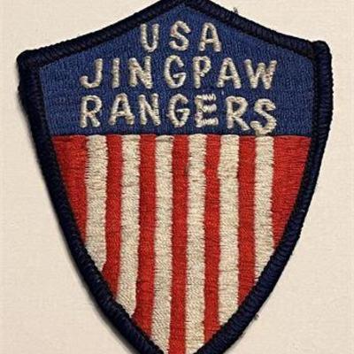 Lot 038   
WW2 OSS Detachment 101 Jingpaw Rangers Cloth Patch Badge