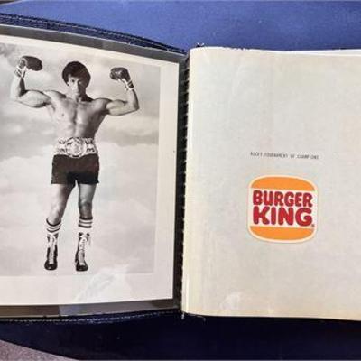 Lot 011  
Rocky Movie Press Photo and Boxing Star Event Photo Album Muhammad Ali Photo
