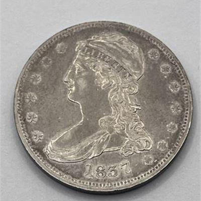 Lot 384   
1837 Bust Half Dollar Coin