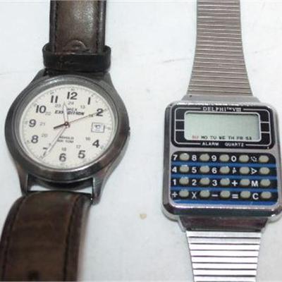 Lot 066   
VTG Calculator watch &Timex Indiglo