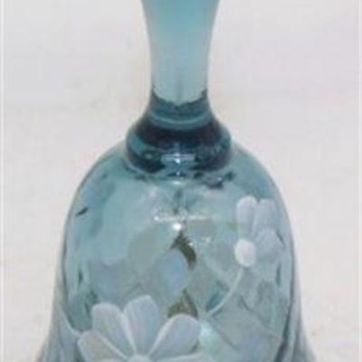 Lot 011   
FENTON bell glass hand-painted