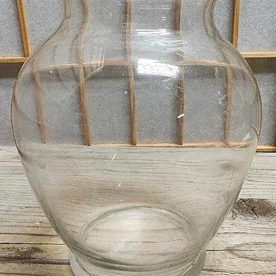 Clear Glass Flower Vase Vintage 