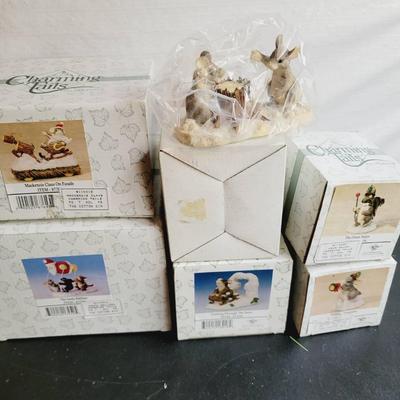 Fitz & Floyd Charming Tails Lot 6 Pieces Including Mouse, Squirrel, & Rabbit 