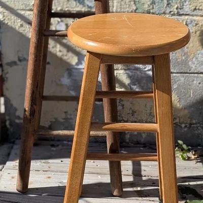 Two Wooden Stools 