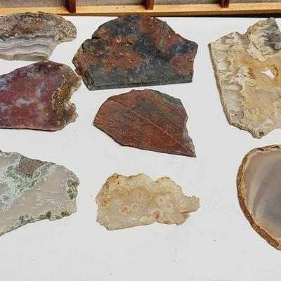 Lapidary Slab Lot 4 8pc Jasper Agate Gorgeous Colors