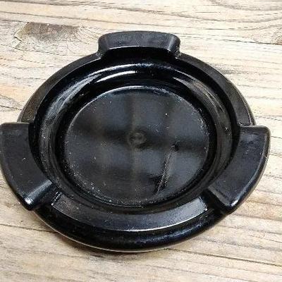 Black Glass Pedestal Vintage 