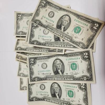 Collection Of $2 Bills Some Sequential Qty 27