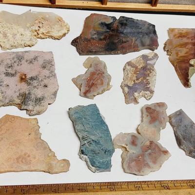 Lapidary Slab Lot 6 10pc Gorgeous Colors Agate Jasper