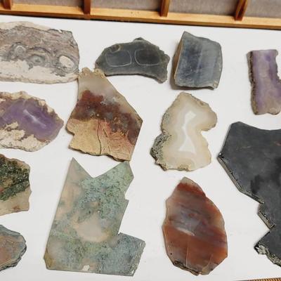 Lapidary Slab Lot 5 12pc Lot Jasper Amethyst Agate More 