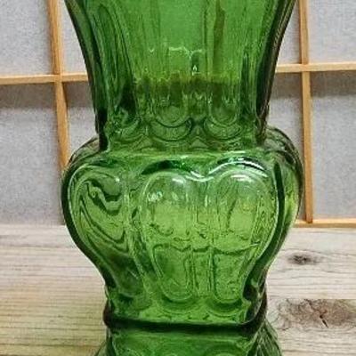 Pilgrim Emerald Glass Vase