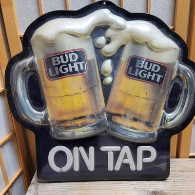 Bud Light On Tap Sign 3D Plastic - TLC for Sidewall Damage