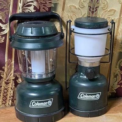 Pair Of Colemon Camping Lanterns 