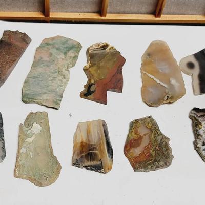 Lapidary Slab Lot 7 10pc Jasper And Agate Gorgeous 