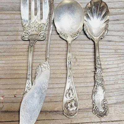Detailed Silverplate Flatware Serving Pieces Gorgeous 