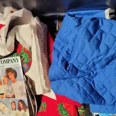 Large Lot Fabric and Lace Christmas Crafting Items