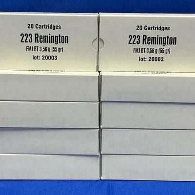223 Remington 20 Cartridge Ammo (20 Boxes) (CVO591)