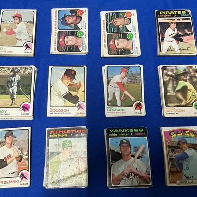 1972-73 Topps Baseball Cards incl. Reggie Jackson, Rollie Fingers, Rich Gossage (CVO577)
