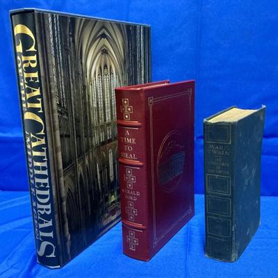 Easton Press A Time to Heal, Mark Twain Tom Sawyer 1903, Great Cathedrals
