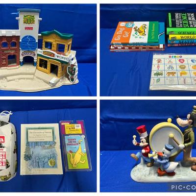 Vintage Fisher Price Hotel, Kids Books incl. Dr. Suess, Tonka Sheets, & More