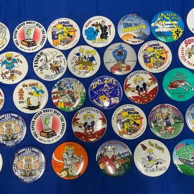 Vintage Navy Football Button Pins