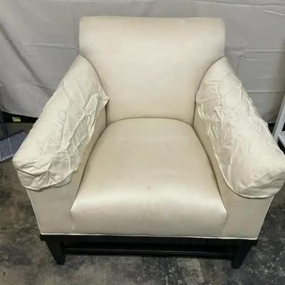 Baker Furniture Champagne Colored Large Lounge Chair 