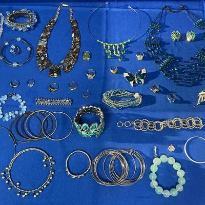 Teals And Blues With Possible Moonstone 