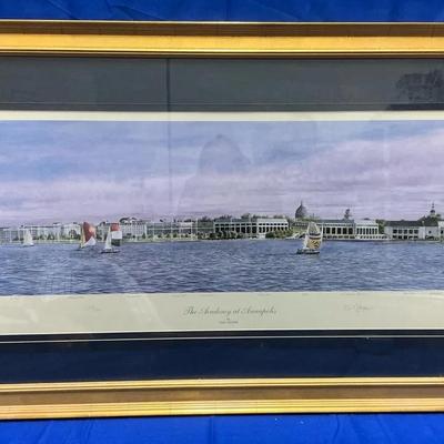 Neil Harpe The Academy at Annapolis Signed Numbered Print 25.25"h x 43.75"w